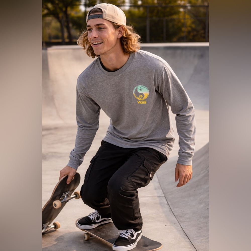 Vans off the wall longsleeve skate yin-yang medium